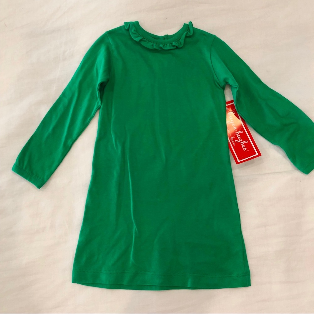 Kayce Hughes kelly green dress